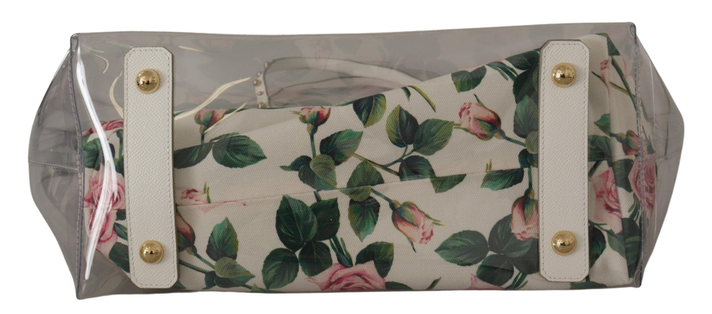 Chic Floral Clutch-Infused Tote for Sophisticated Style