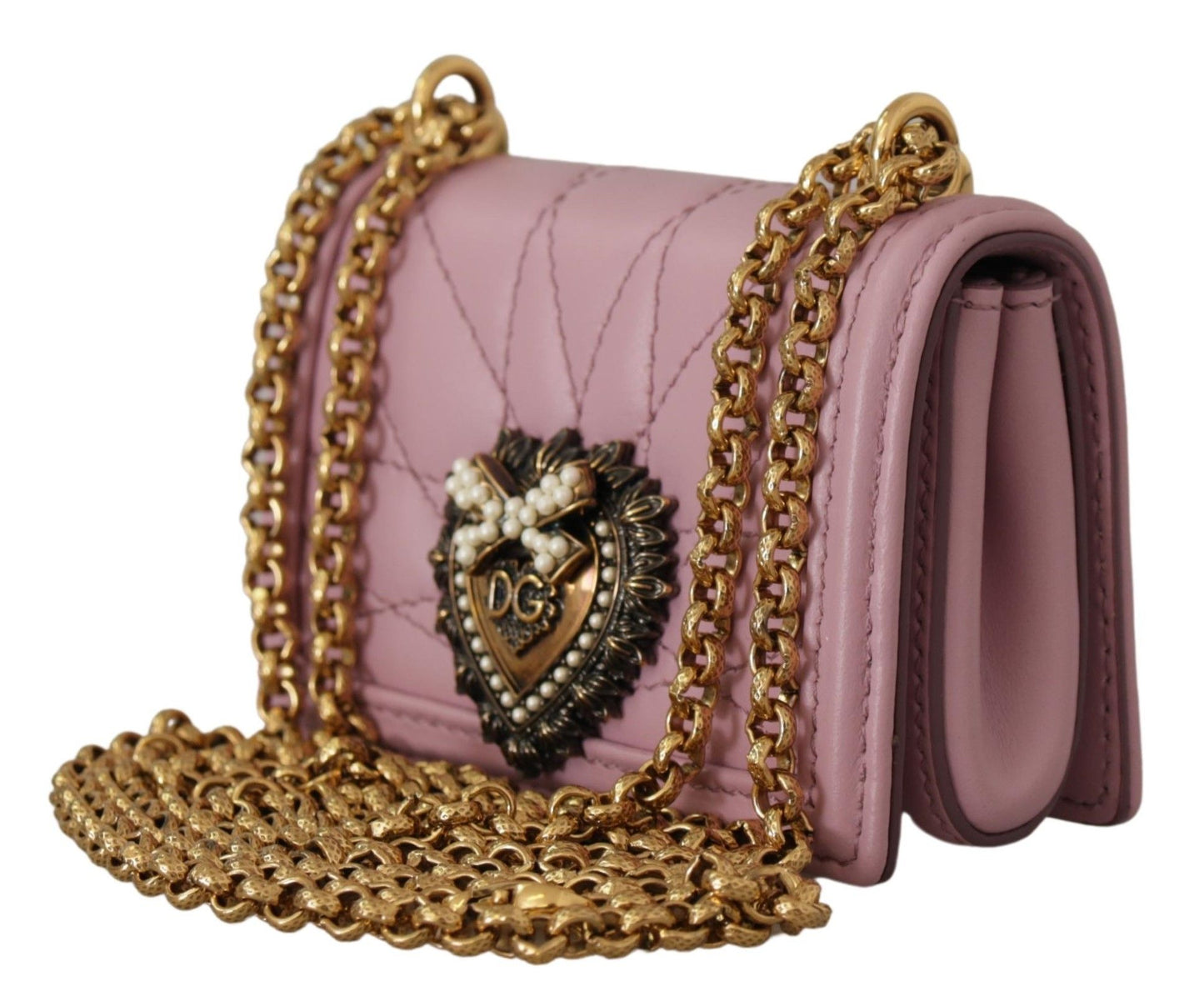 Elegant Pink Leather Micro Devotion Bag