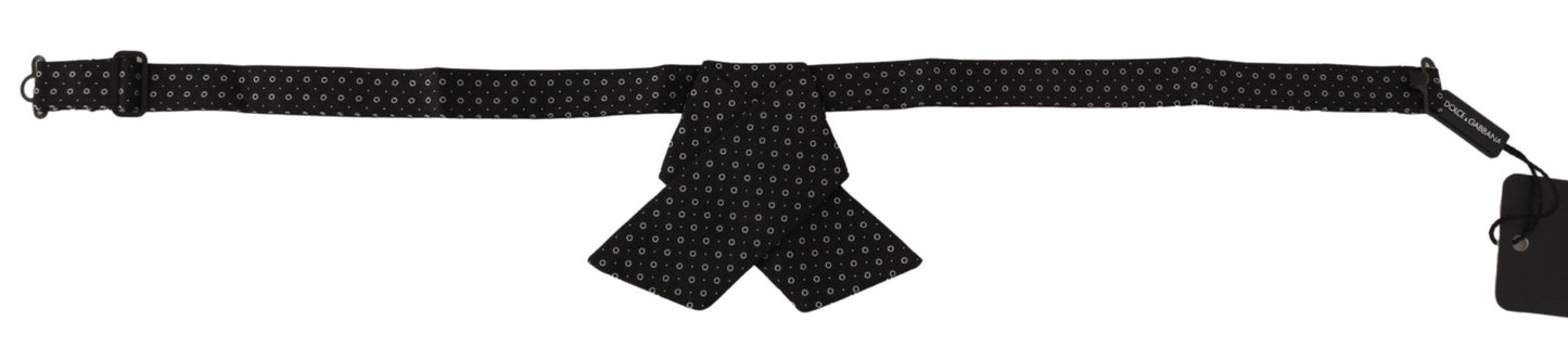 Elegant Polka Dot Silk Bow Tie