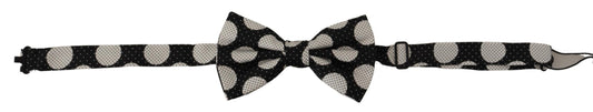 Elegant Polka Dot Silk Bow Tie