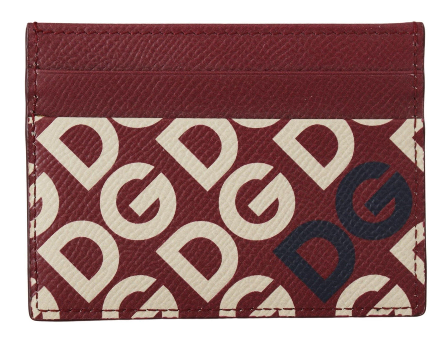 Elegant Leather Cardholder in Chic Red