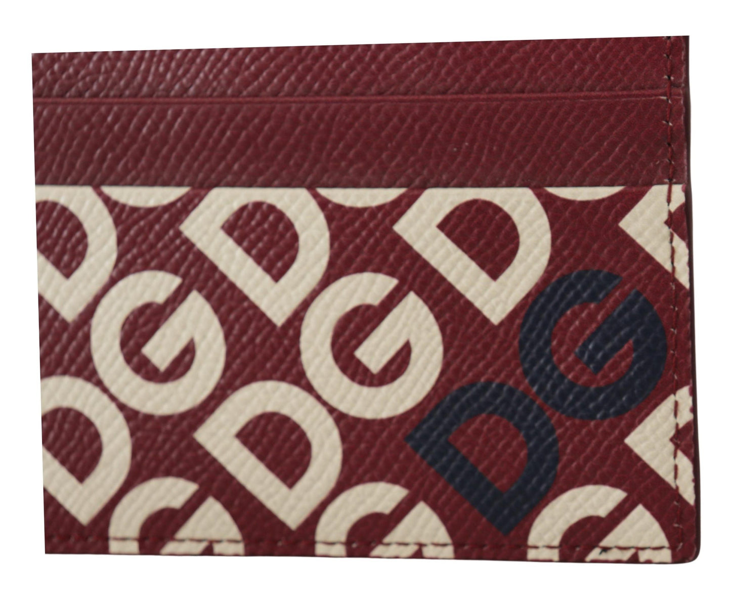 Elegant Leather Cardholder in Chic Red