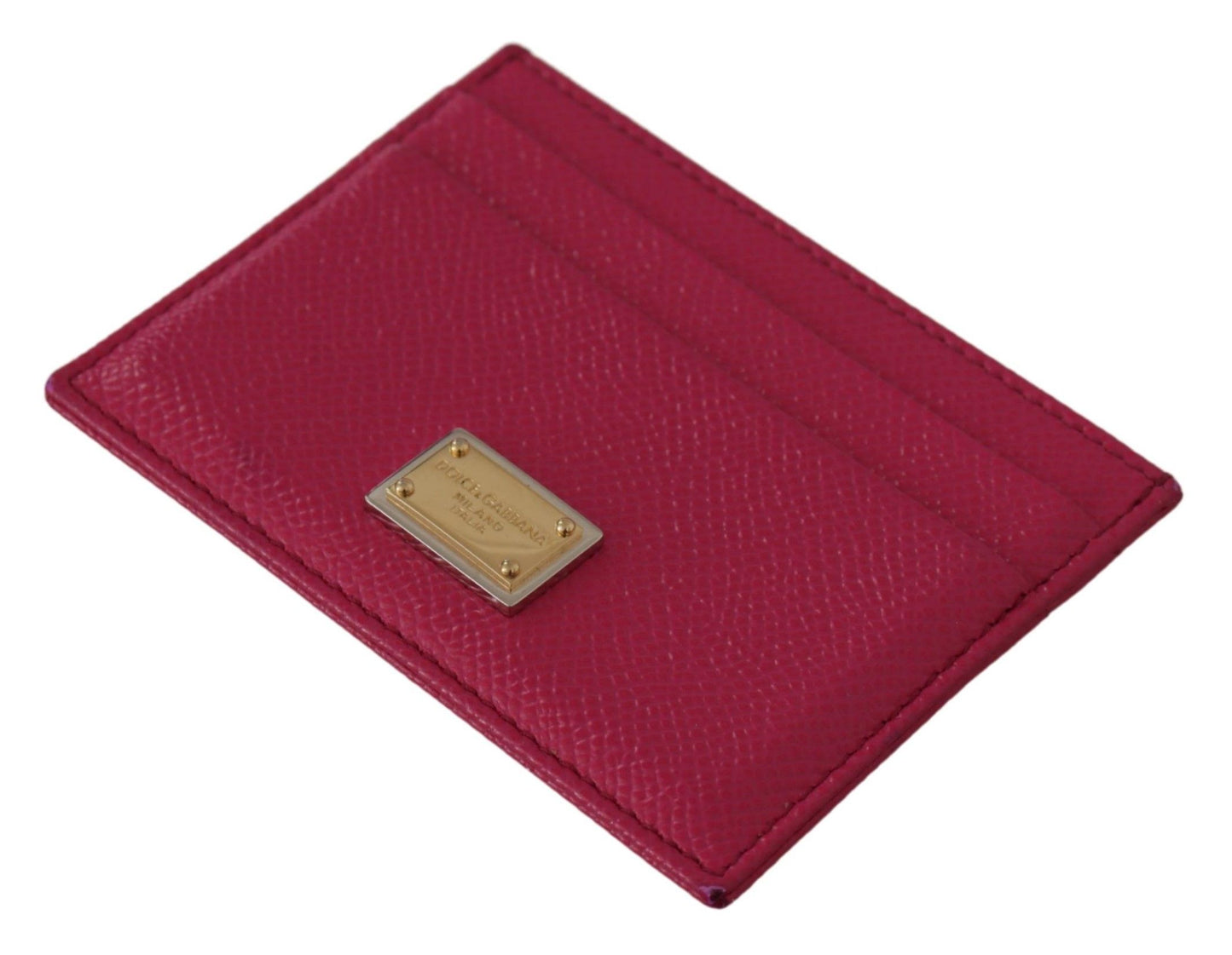 Elegant Pink Leather Cardholder