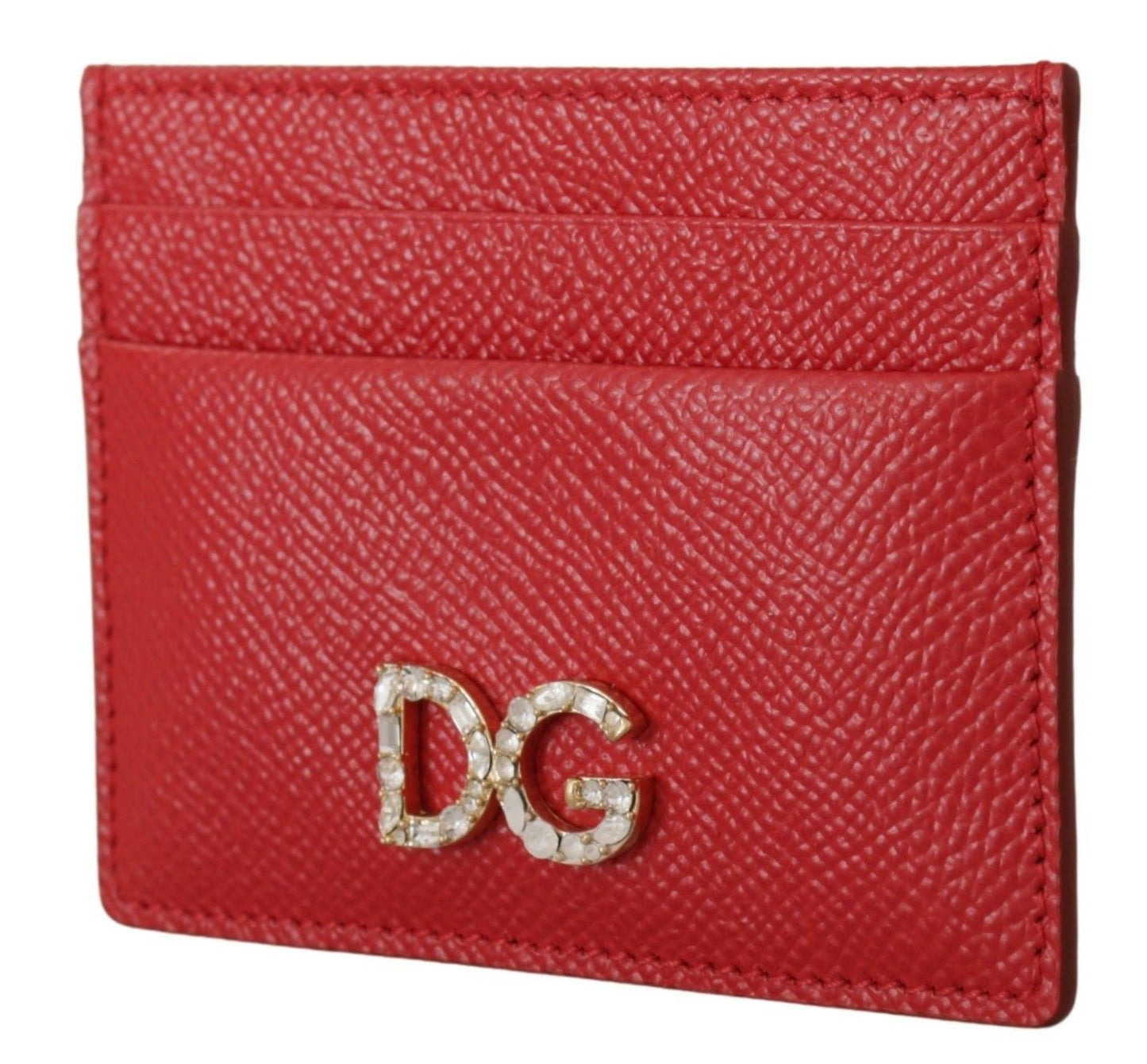 Elegant Red Leather Cardholder Wallet