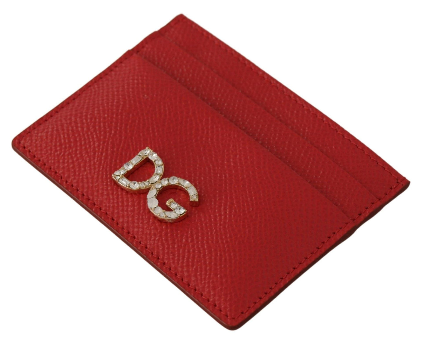 Elegant Red Leather Cardholder Wallet