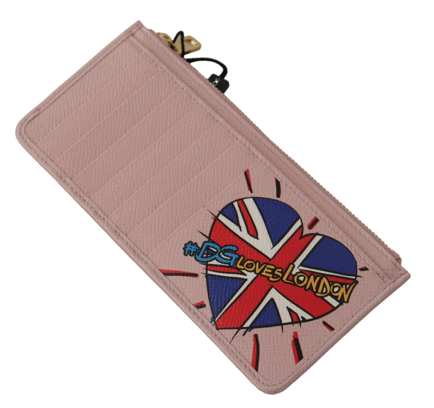 Pink Leather Long Wallet with Billslot