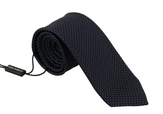 Elegant Blue Silk Men's Tie