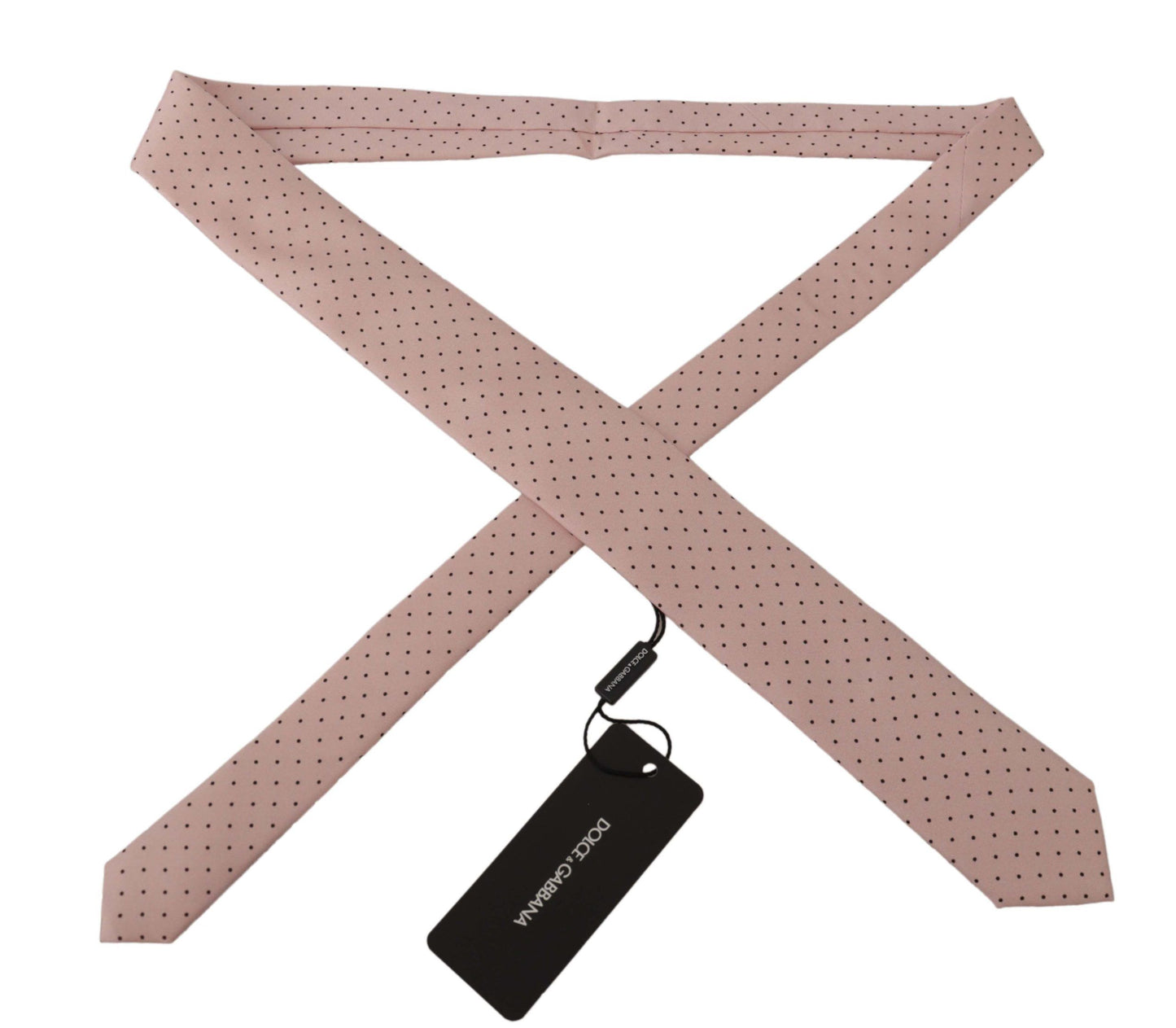 Elegant Pink Polka Dot Silk Tie