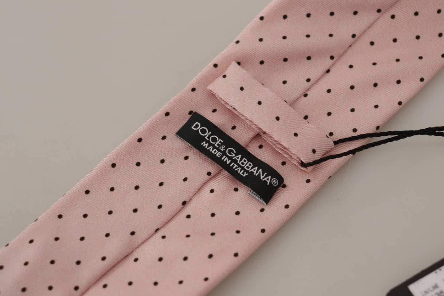 Elegant Pink Polka Dot Silk Tie