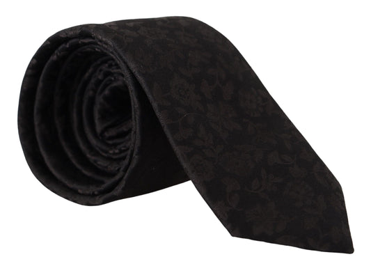 Elegant Black Silk Tie for Men