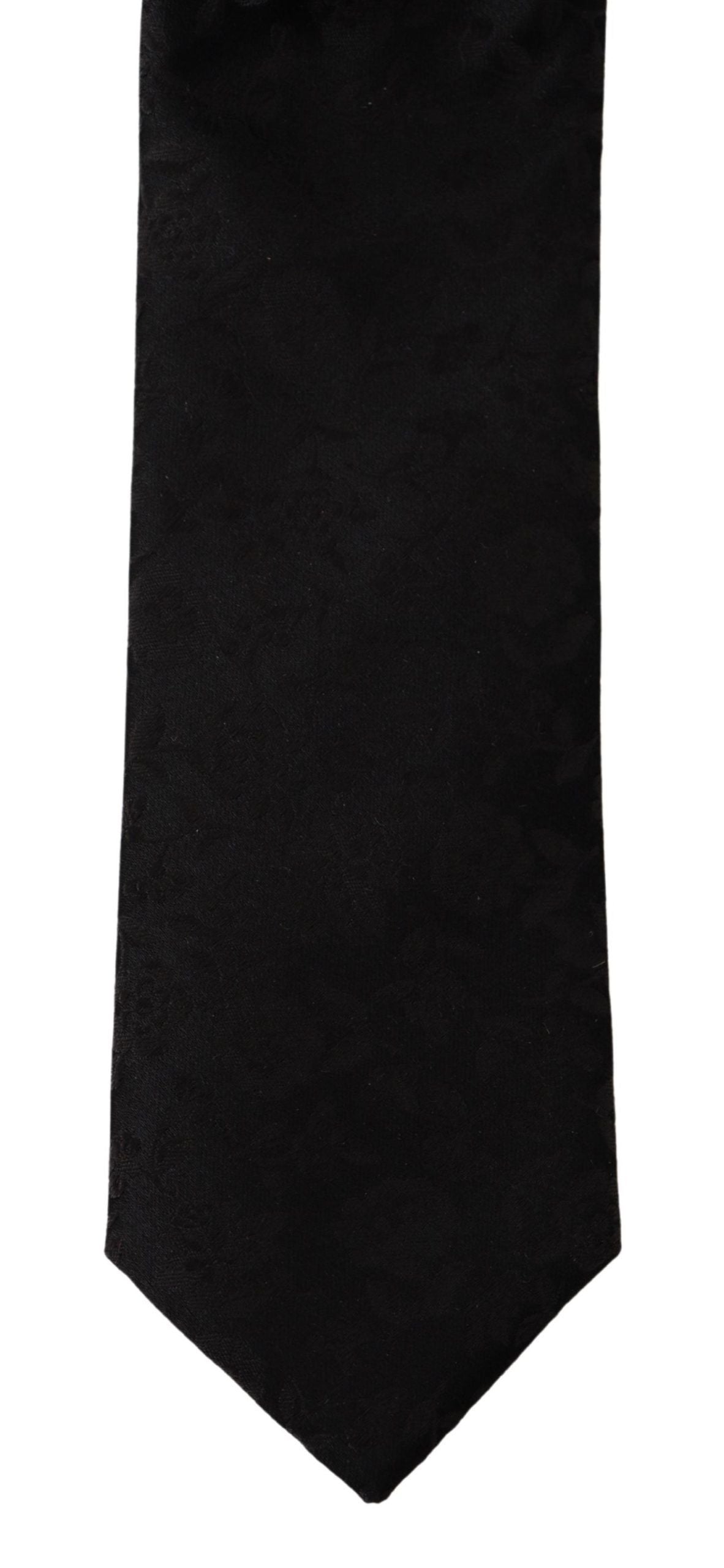 Elegant Black Silk Tie for Men