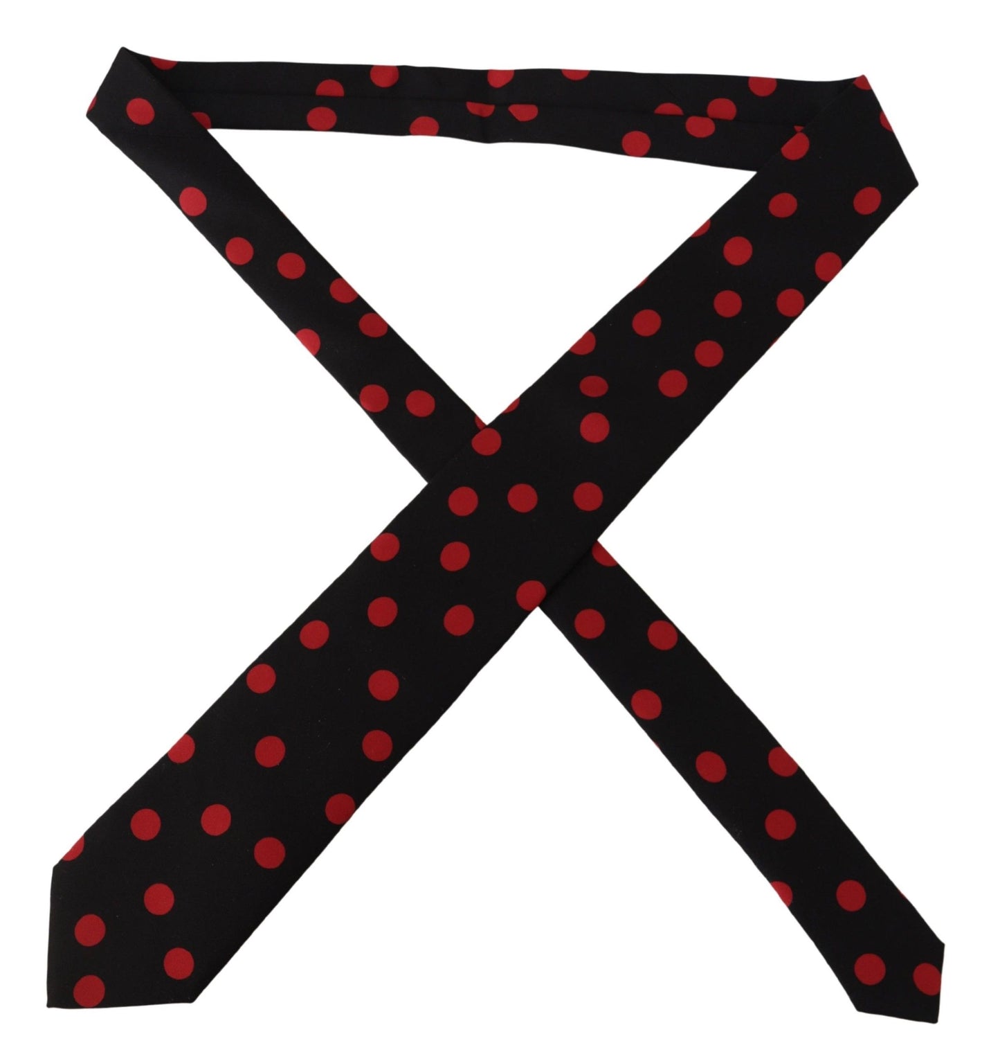 Elegant Silk Tie in Black and Red