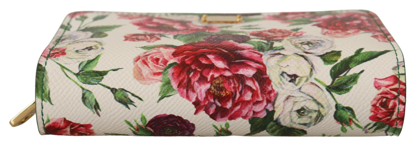 Multicolor Floral Leather Continental Wallet