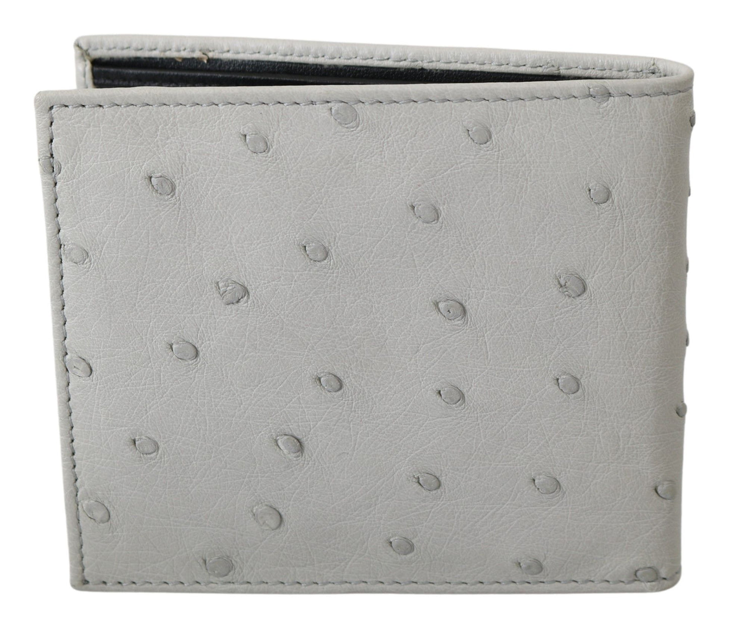 Elegant Ostrich Leather Bifold Wallet