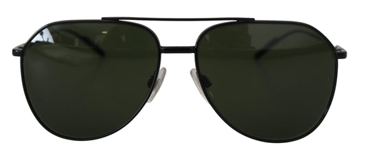 Elegant Metal Grey Green Lens Sunglasses