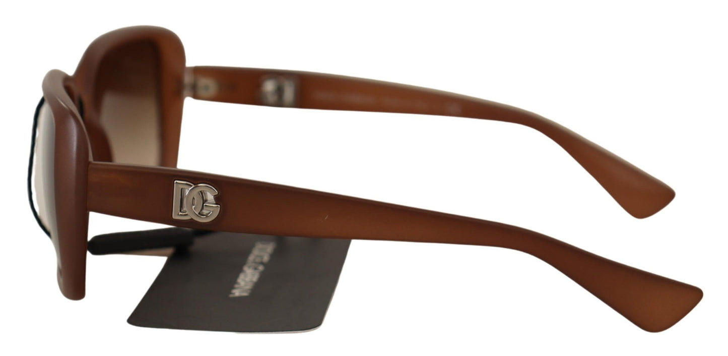 Chic Rectangular Brown Gradient Sunglasses