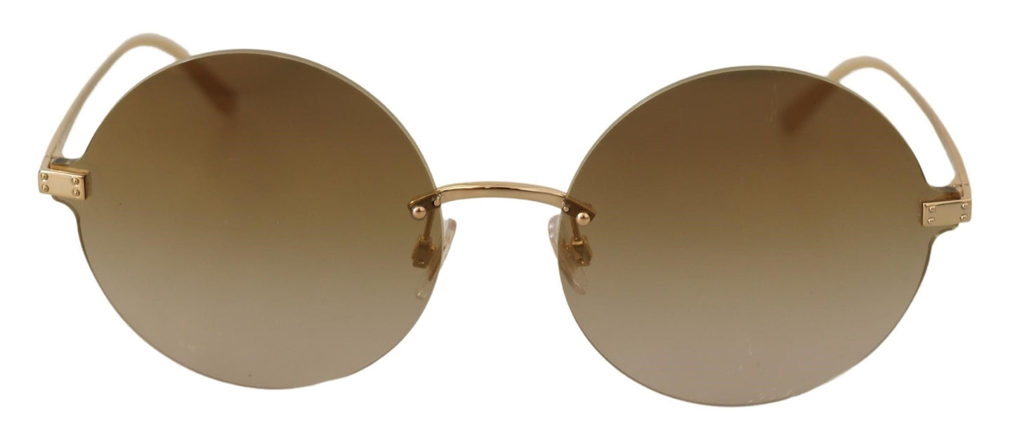 Elegant Gold & Brown Designer Sunglasses