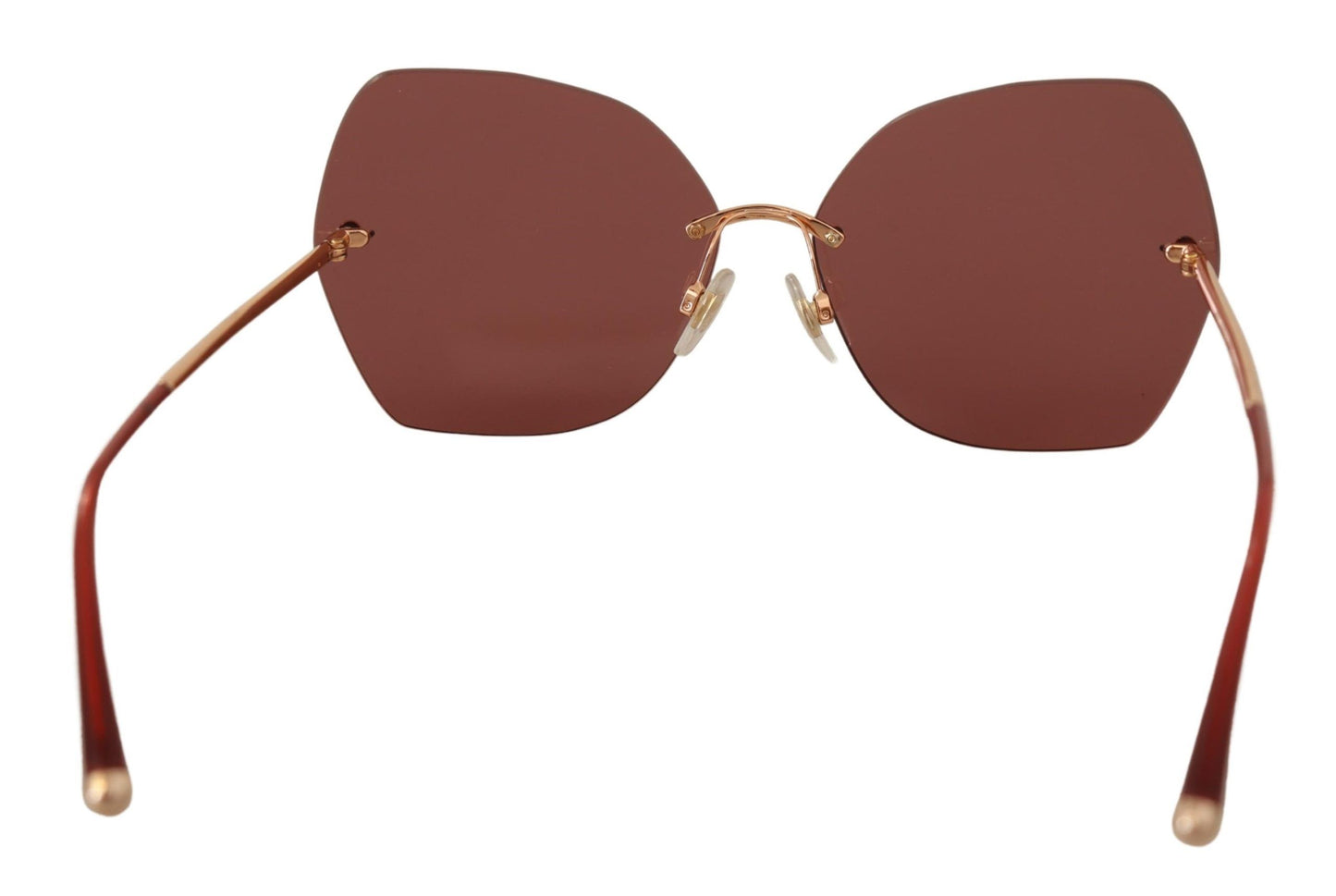 Chic Gold-Tinted Red Luxury Sunglasses