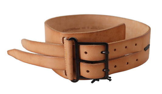 Elegant Light Brown Leather Belt