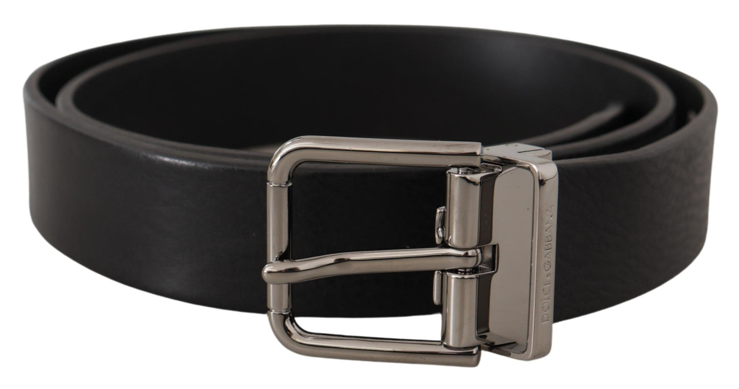 Elegant Black Leather Belt