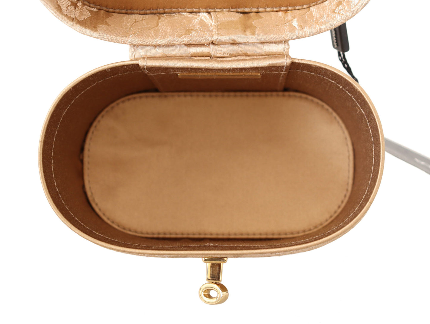 Beige Alta Moda Hand Makeup Mirror Bag