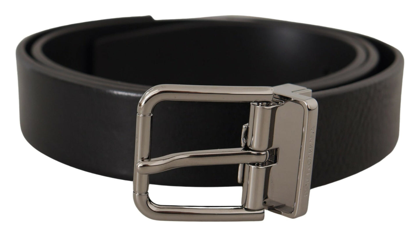 Elegant Black Leather Belt