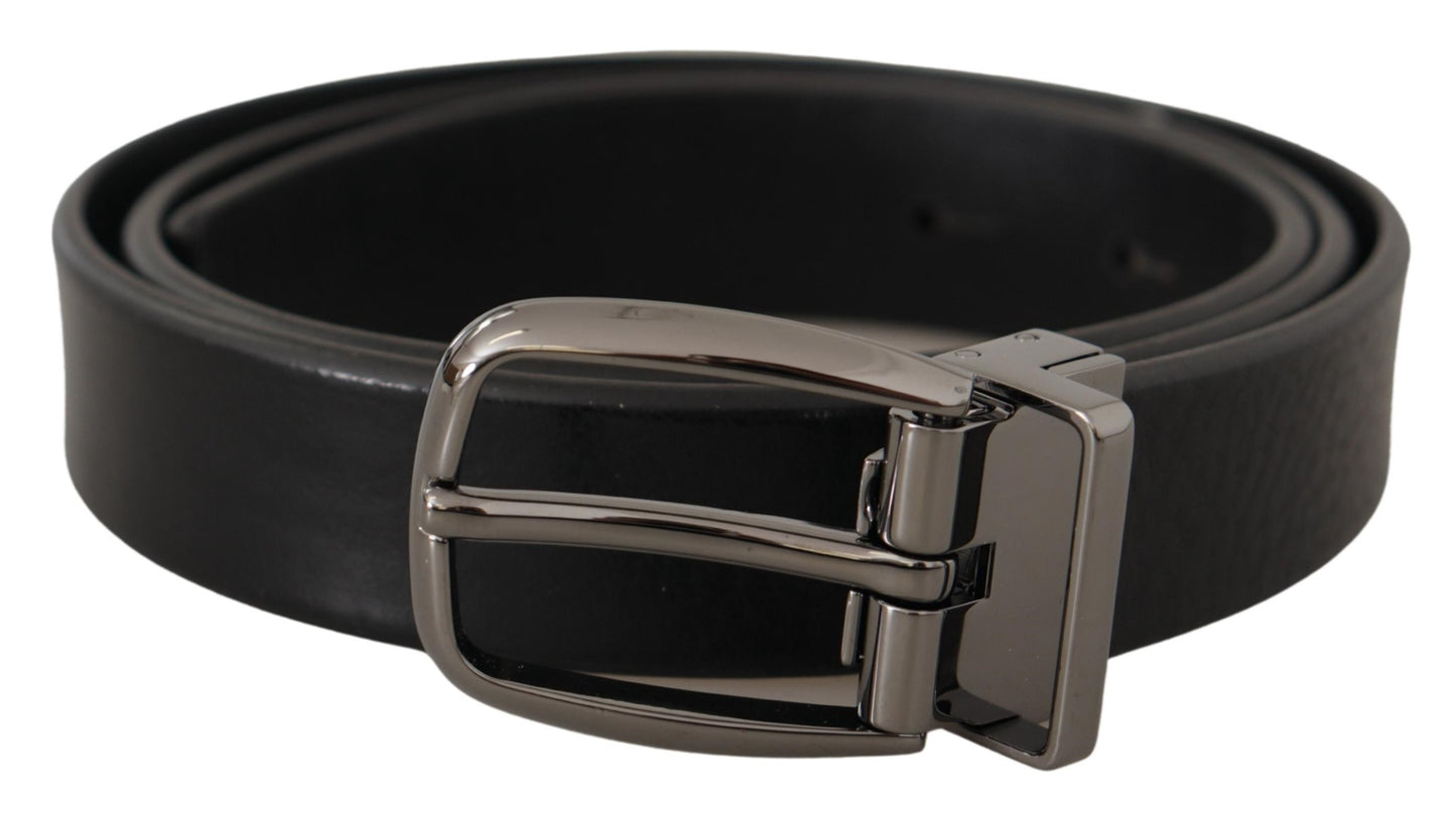 Elegant Black Leather Belt