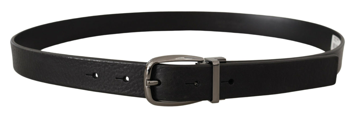 Elegant Black Leather Belt