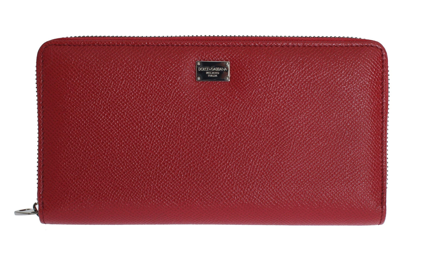 Elegant Red Leather Continental Wallet