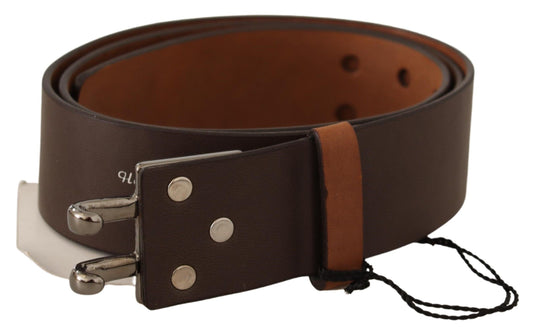 Elegant Brown Leather Fashion Belt