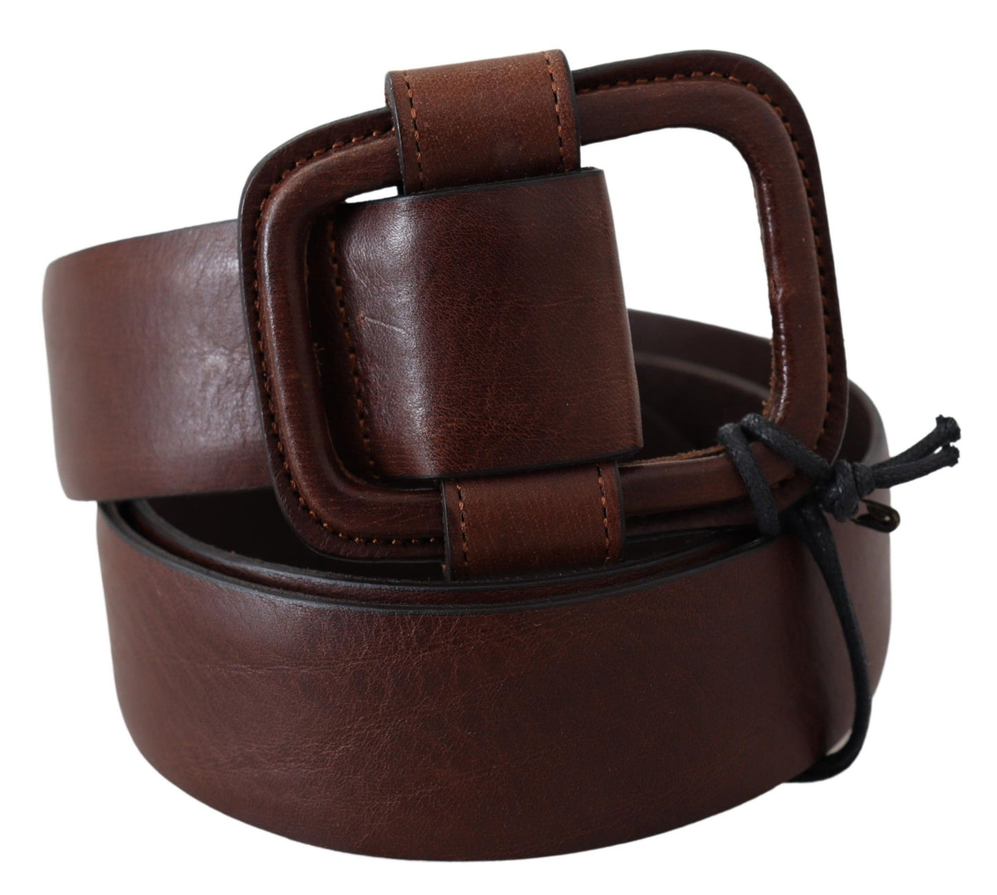 Chic Dark Brown Leather Waist Belt