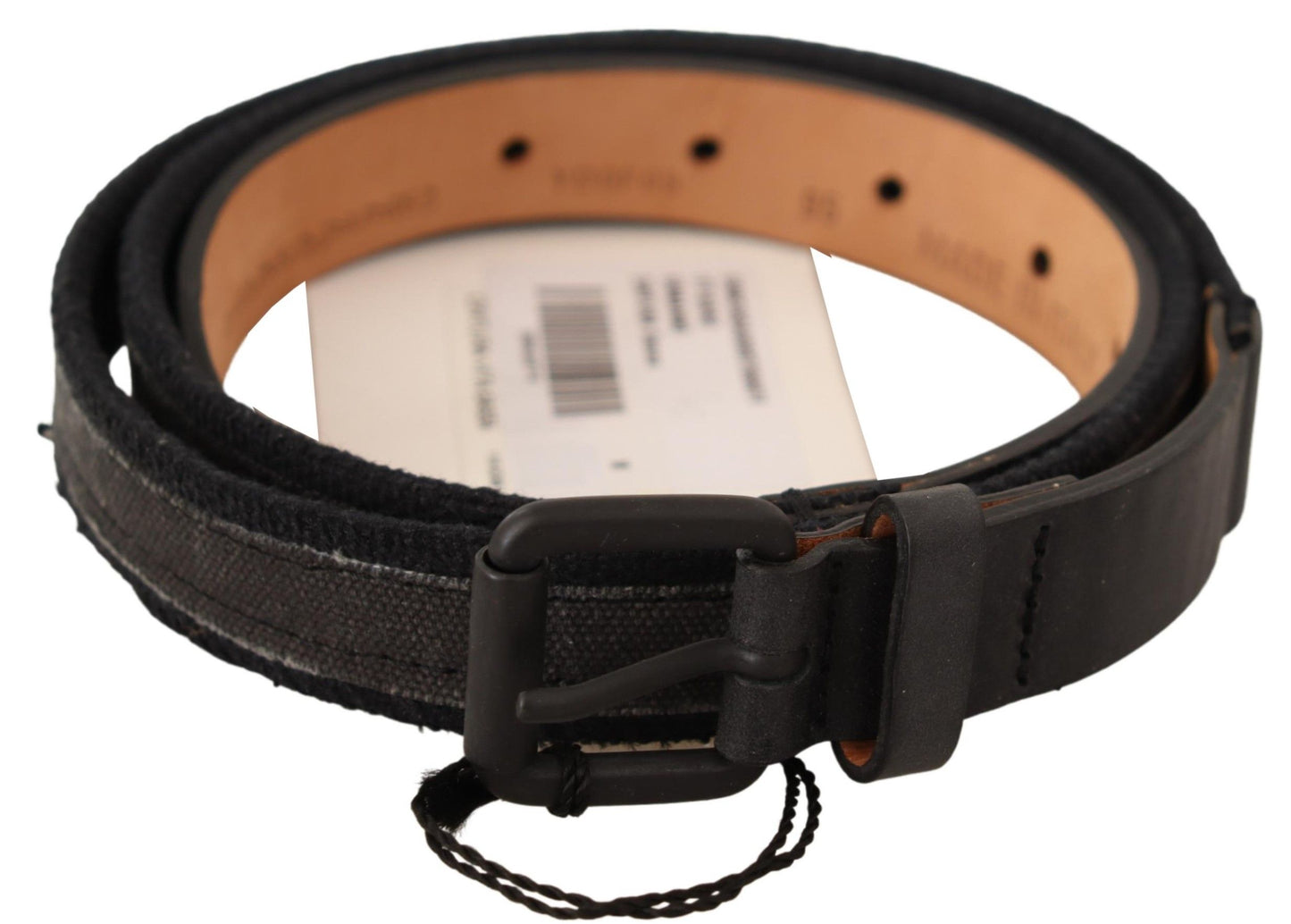 Black Leather Logo Buckle Waist Women Belt