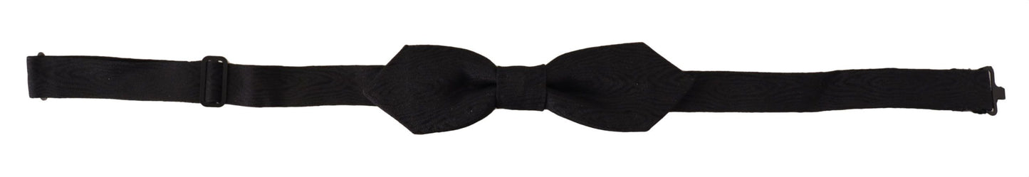 Elegant Black Silk Bow Tie