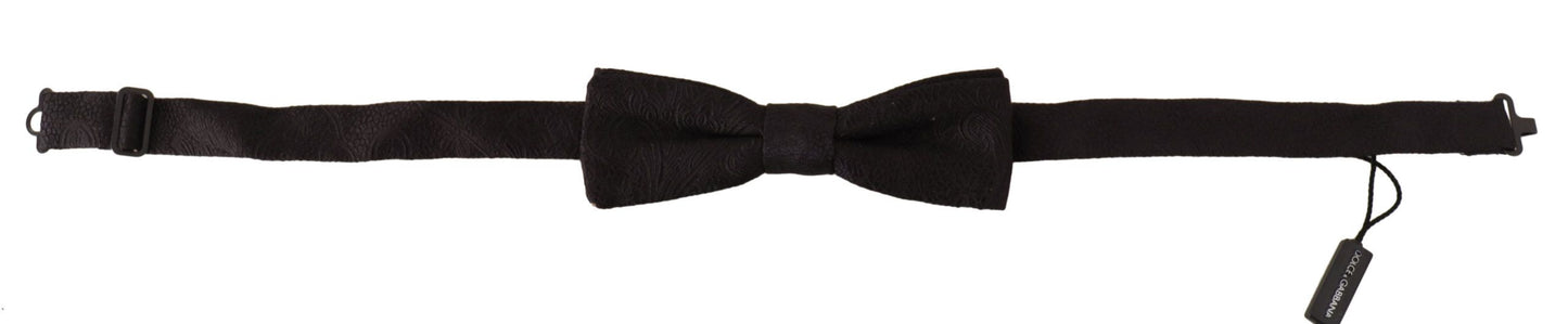 Elegant Black Silk Bow Tie