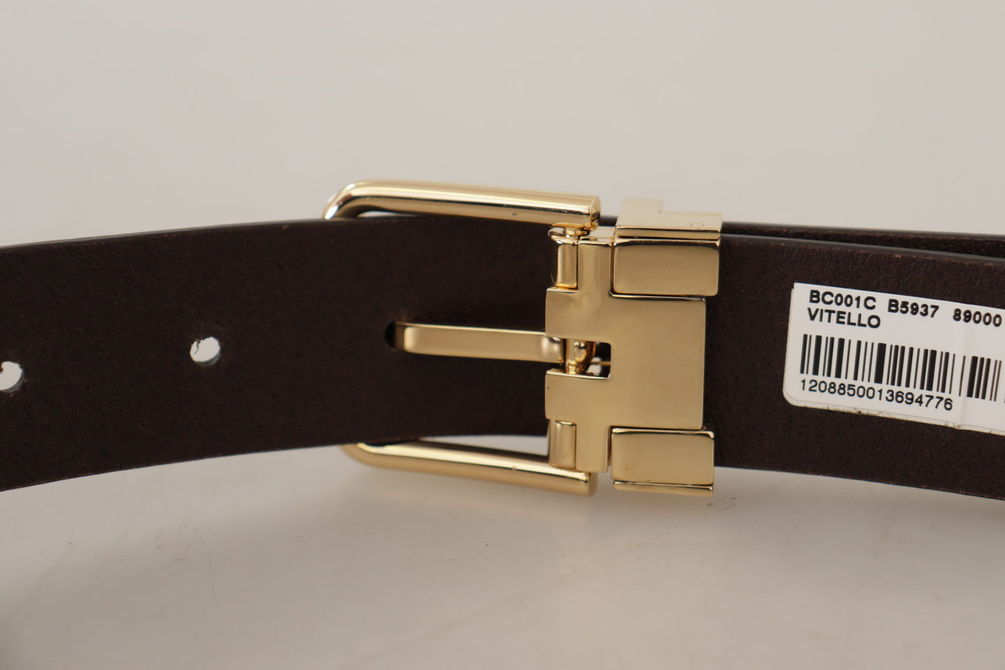 Elegant Dark Brown Leather Belt