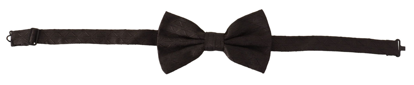 Elegant Black Silk Bow Tie