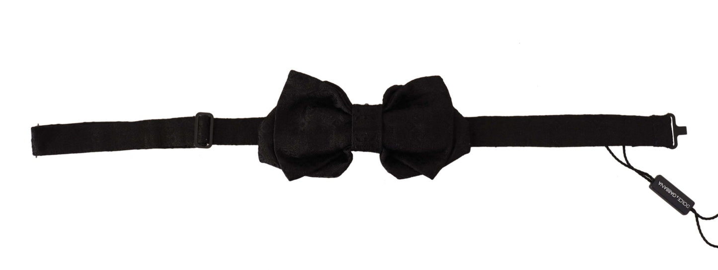 Elegant Silk Black Bow Tie