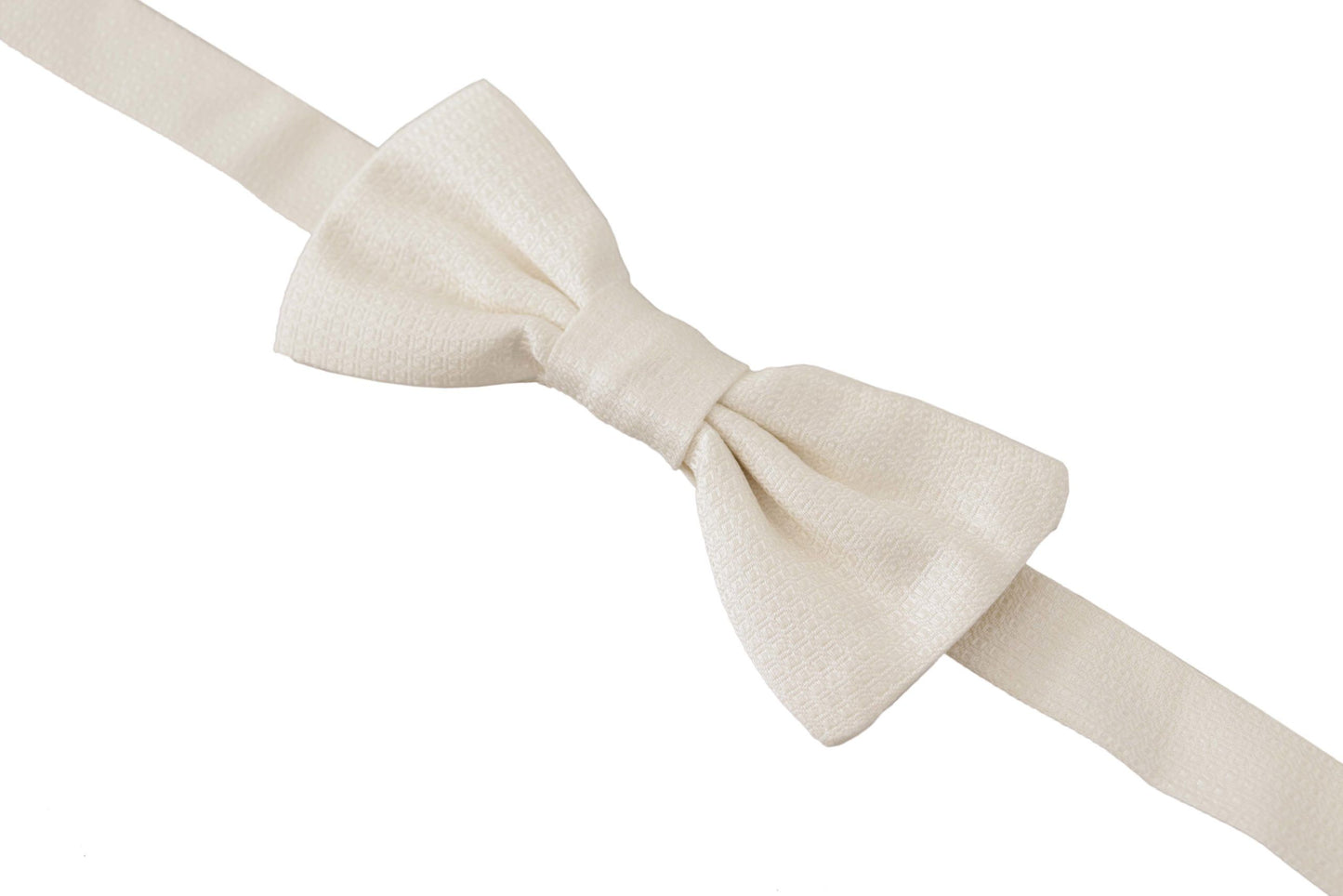 Elegant Silk Bow Tie in Off White