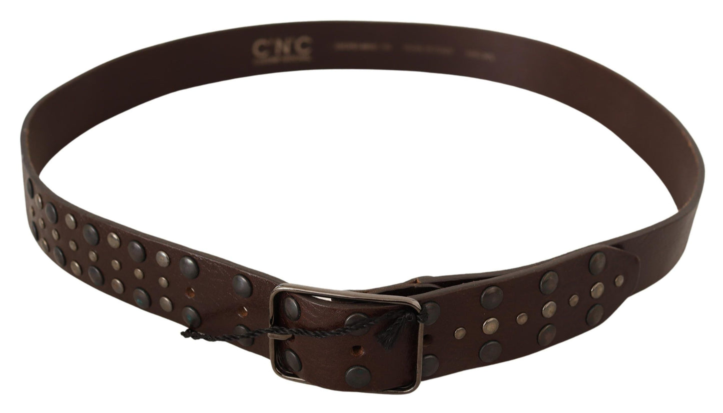 Studded Elegance Men's Leather Waist Belt