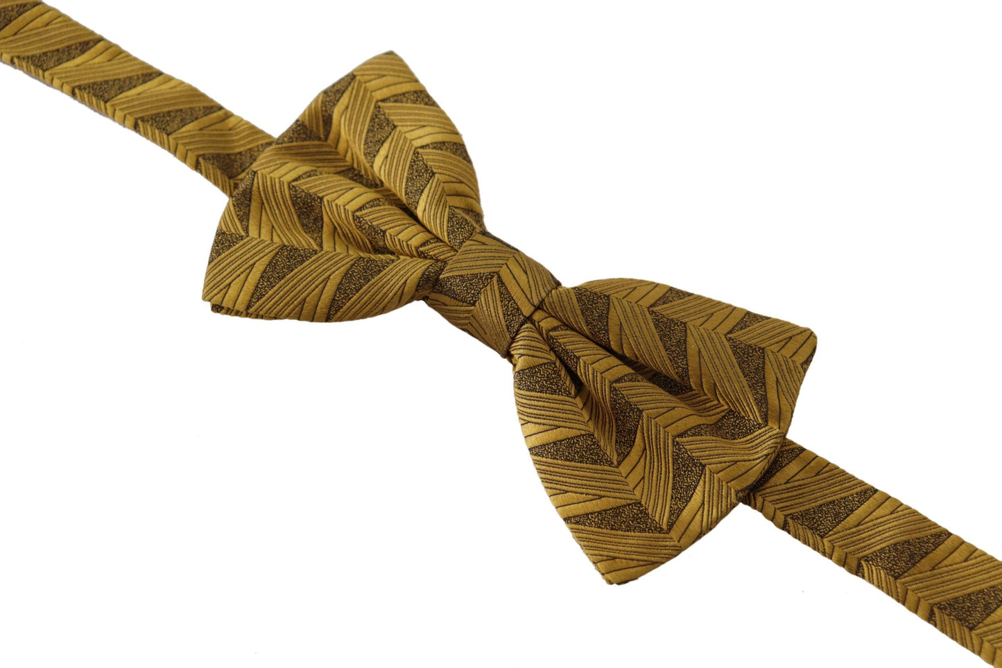 Elegant Gold Silk Bow Tie