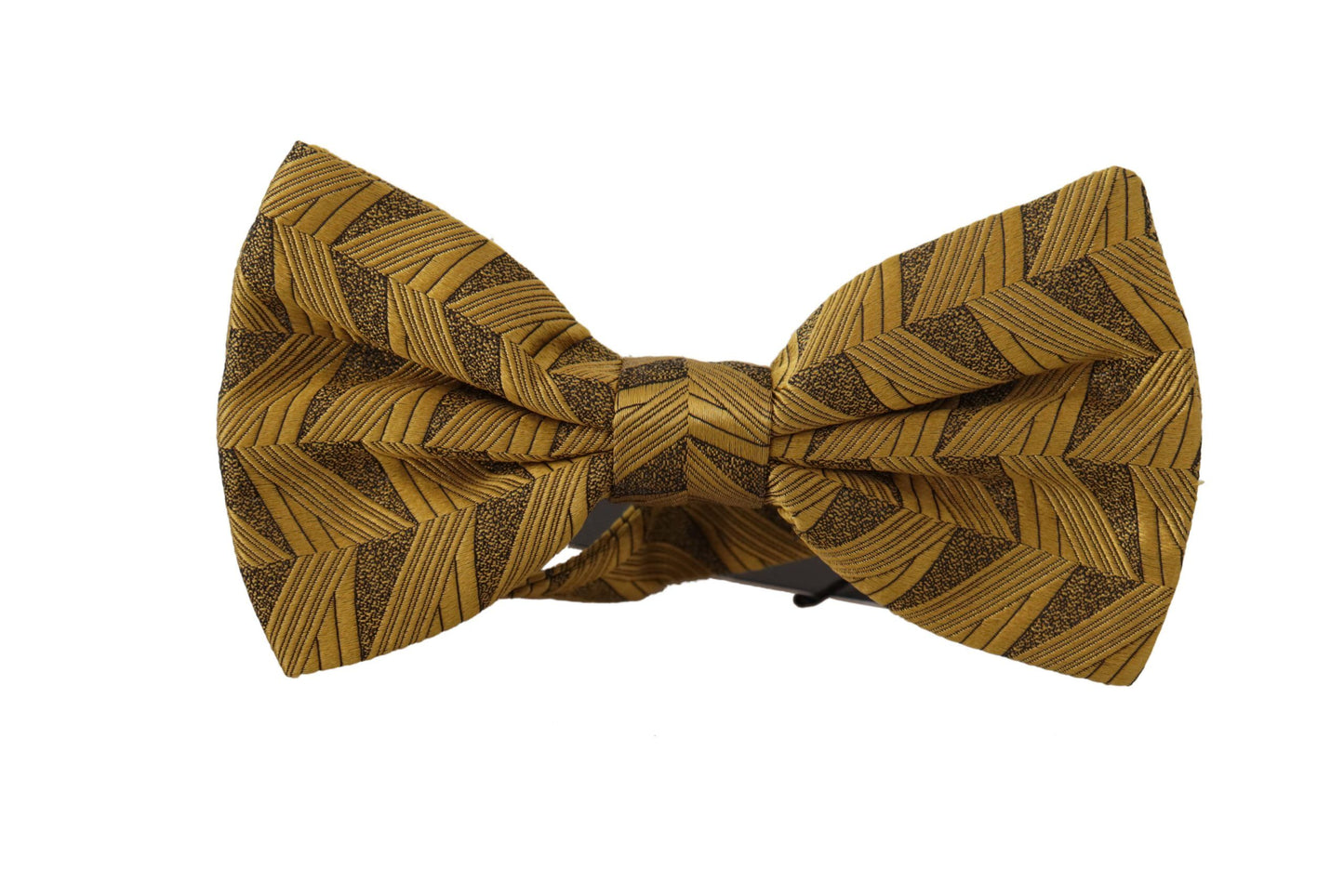 Elegant Gold Silk Bow Tie