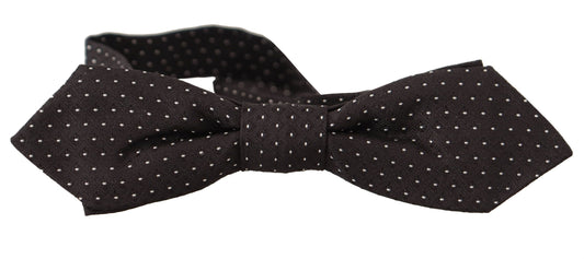 Elegant Silk Polka Dot Bow Tie