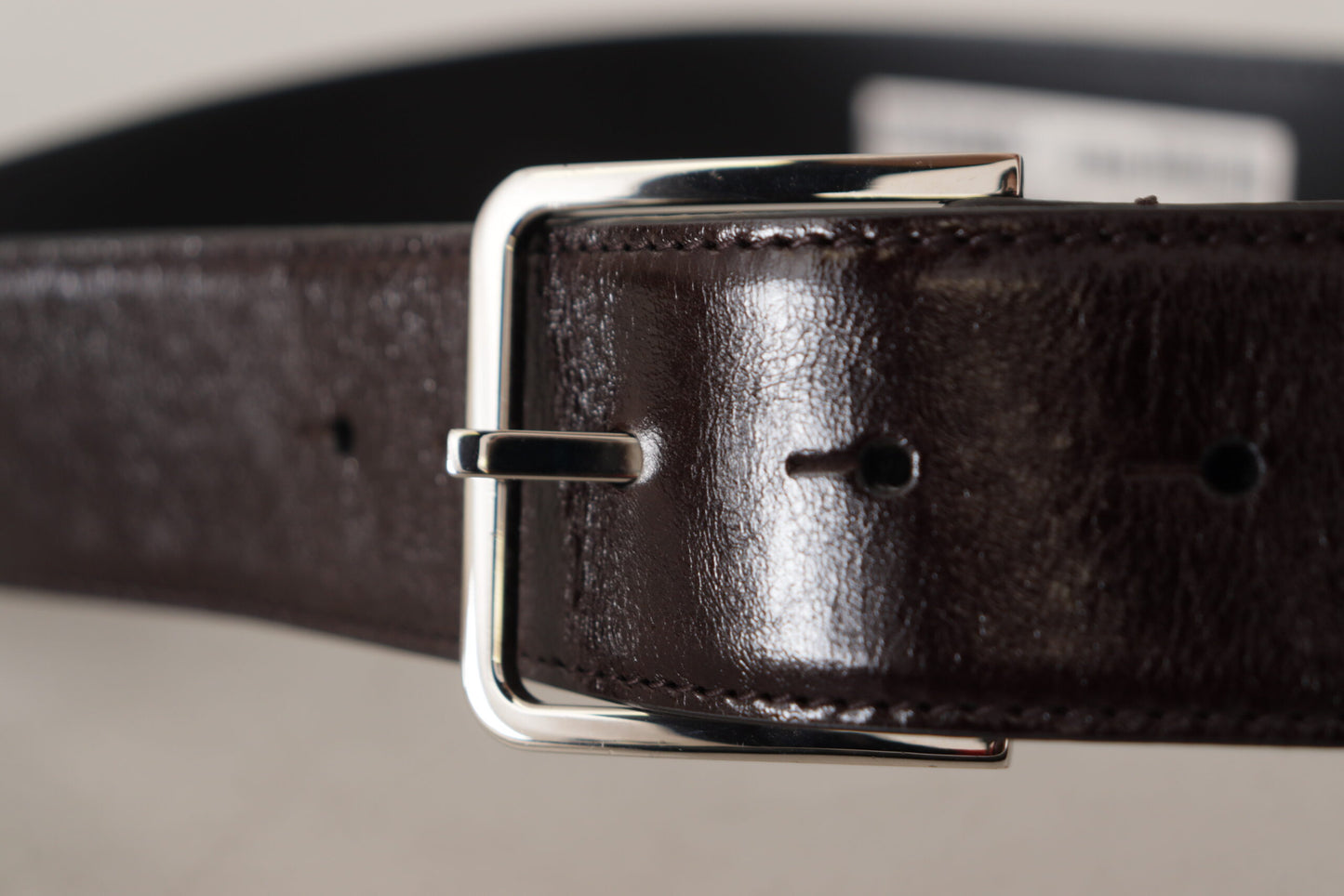 Elegant Black Patent Leather Belt with Logo Buckle