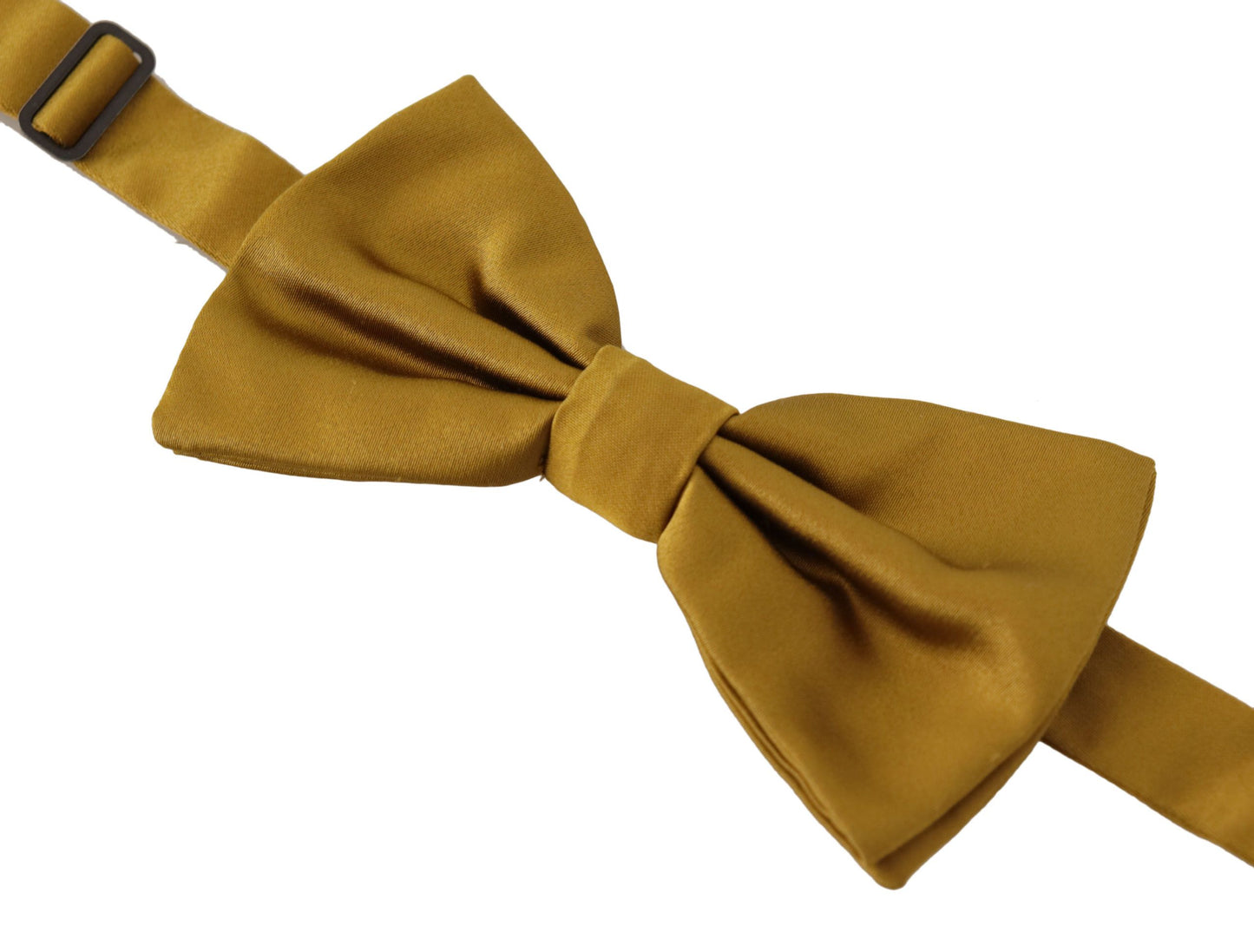 Elegant Mustard Yellow Silk Bow Tie