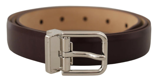 Elegant Dark Brown Leather Belt