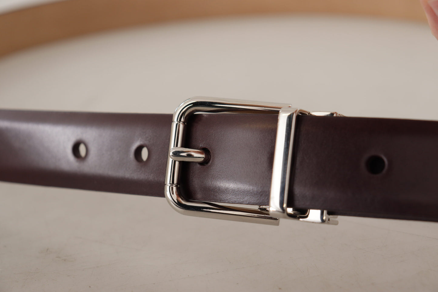 Elegant Dark Brown Leather Belt