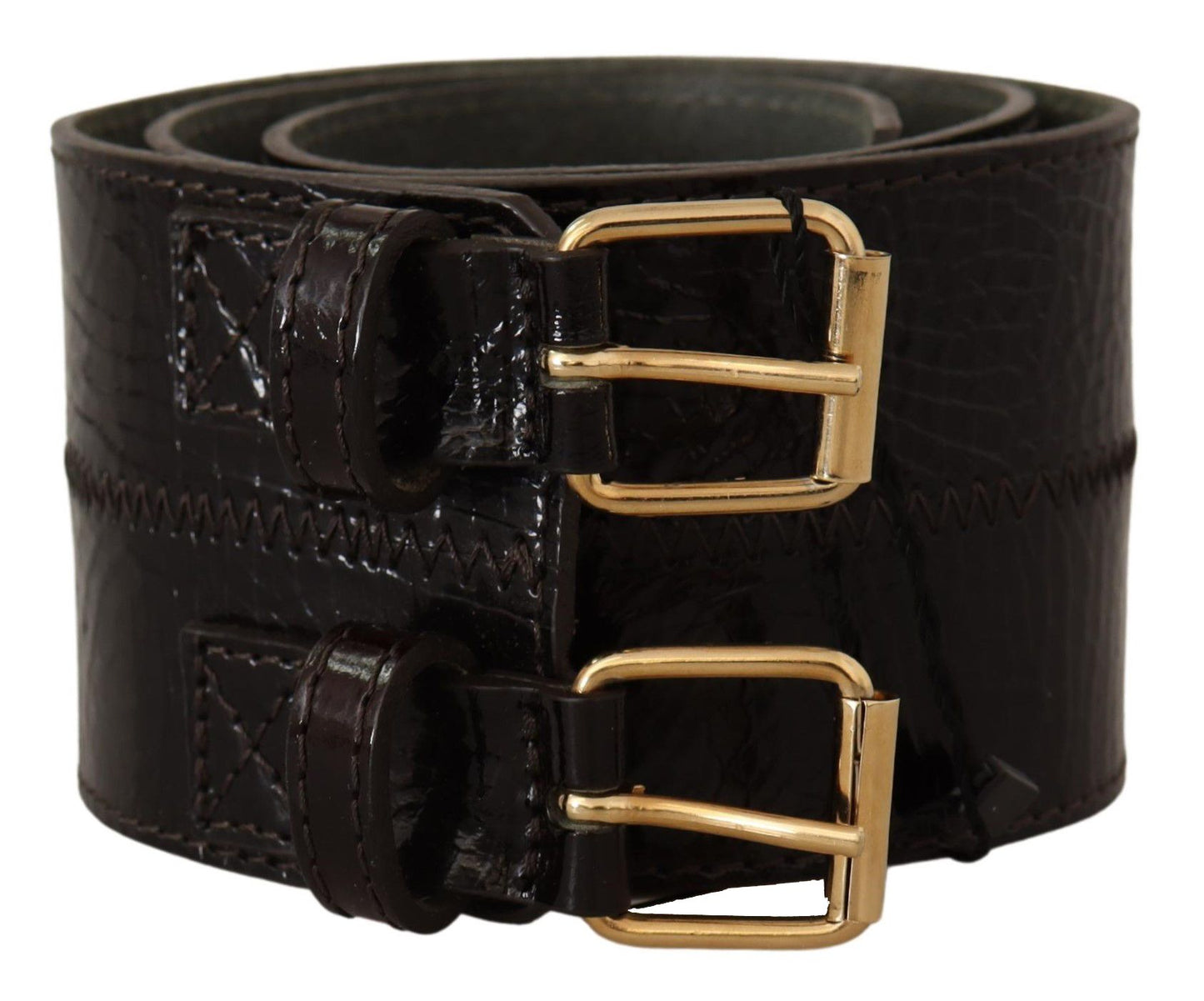 Elegant Brown Leather Fashion Belt