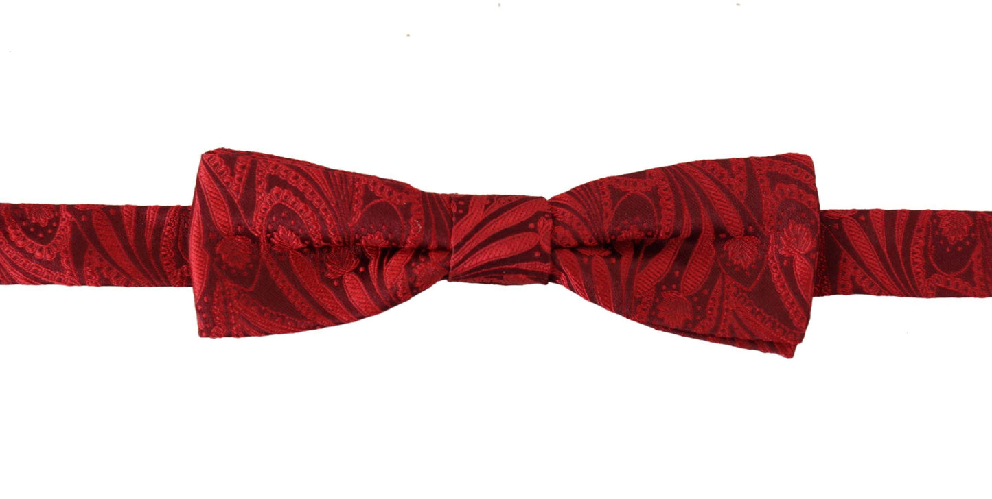 Elegant Red Silk Bow Tie