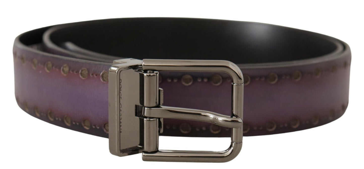 Radiant Violet Leather Belt