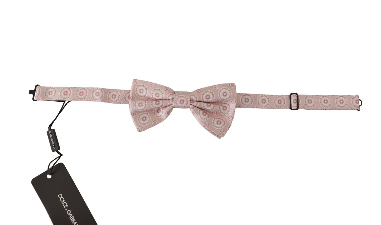 Elegant Pink Silk Bow Tie